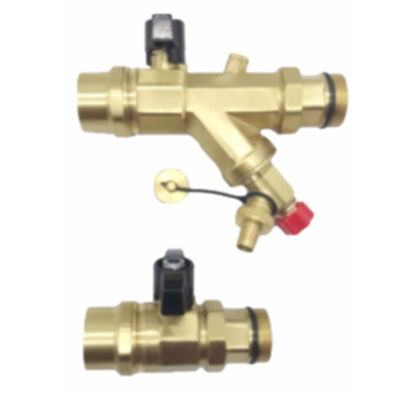 方体本色抛光拉丝封漆带方体排污阀T-05